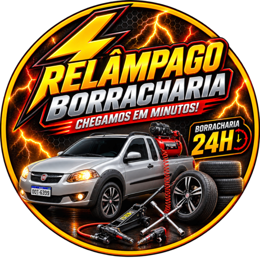 Logotipo da Borracharia Móvel Relâmpago em Sinop